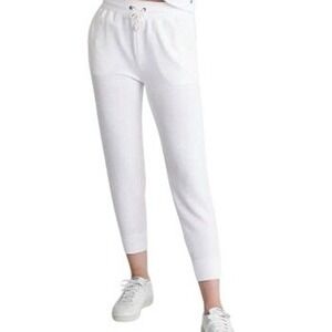 New $160-Jason Scott Ina Pants Ivory Light weight French Terry cotton women M